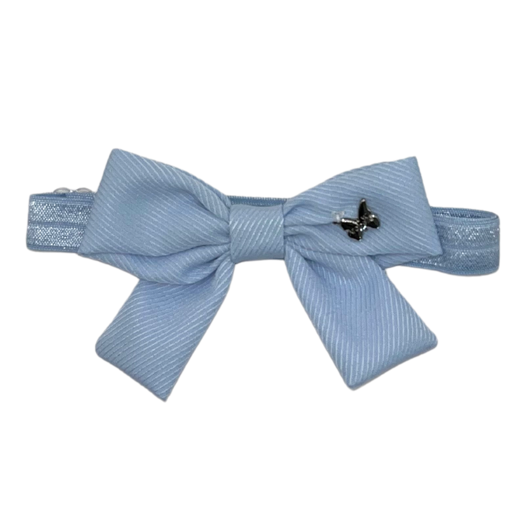 Shimmer Cotton Baby Band - Powder Blue
