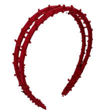 Load image into Gallery viewer, Dot Edge Double Headband - Red
