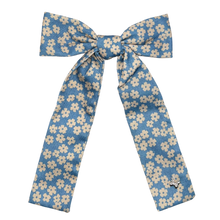 Load image into Gallery viewer, Floral Denim Large Clip - Chambray
