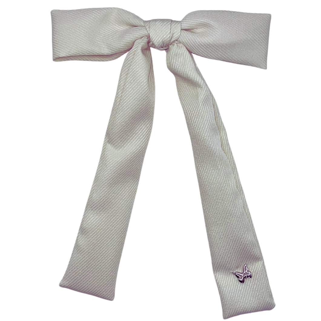 Shimmer Cotton Large Clip - Ivory