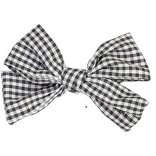 Load image into Gallery viewer, Gingham Bow Clip - Black