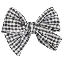 Load image into Gallery viewer, Gingham Bow Clip - Black