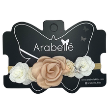 Load image into Gallery viewer, Newborn Flower Baby Band - Cream
