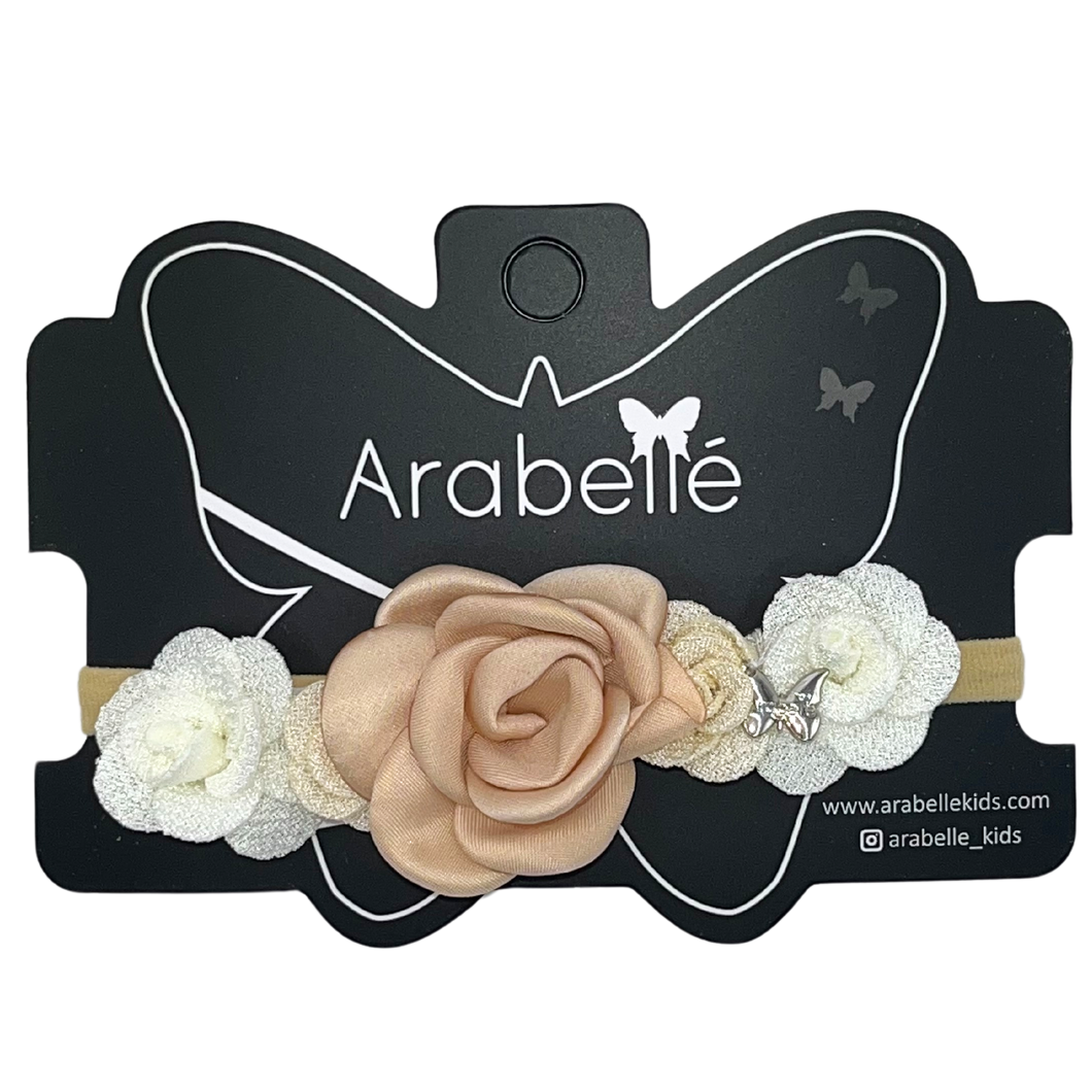 Newborn Flower Baby Band - Cream