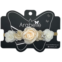 Load image into Gallery viewer, Newborn Flower Baby Band - Ivory

