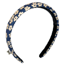 Load image into Gallery viewer, Floral Denim Headband - Denim
