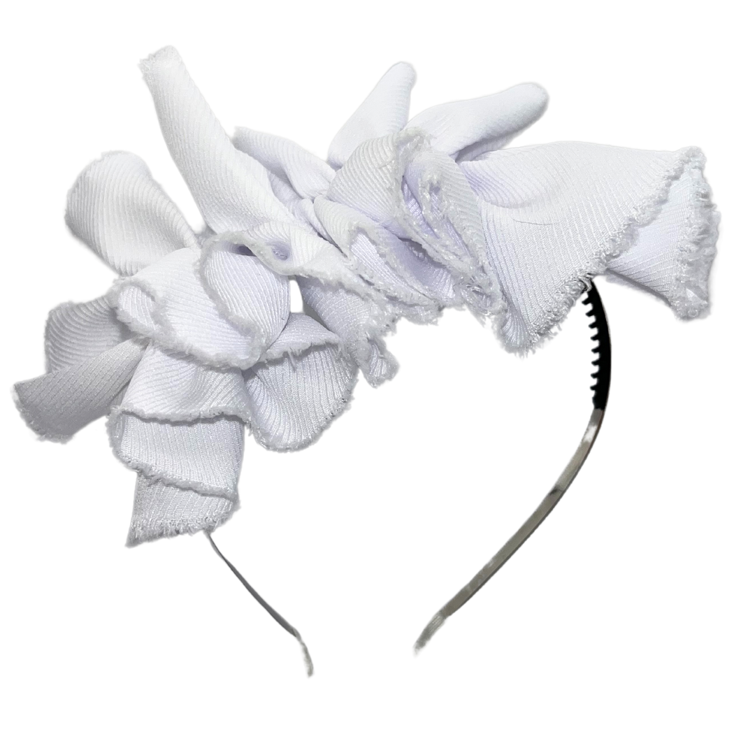 Shimmer Cotton Headband - White