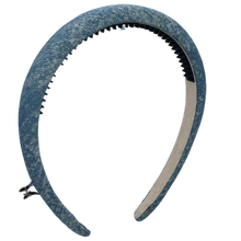 Load image into Gallery viewer, Speckled Denim Thin Padded Headband - Chambray

