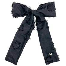 Load image into Gallery viewer, Shaggy Satin Large Clip- Black

