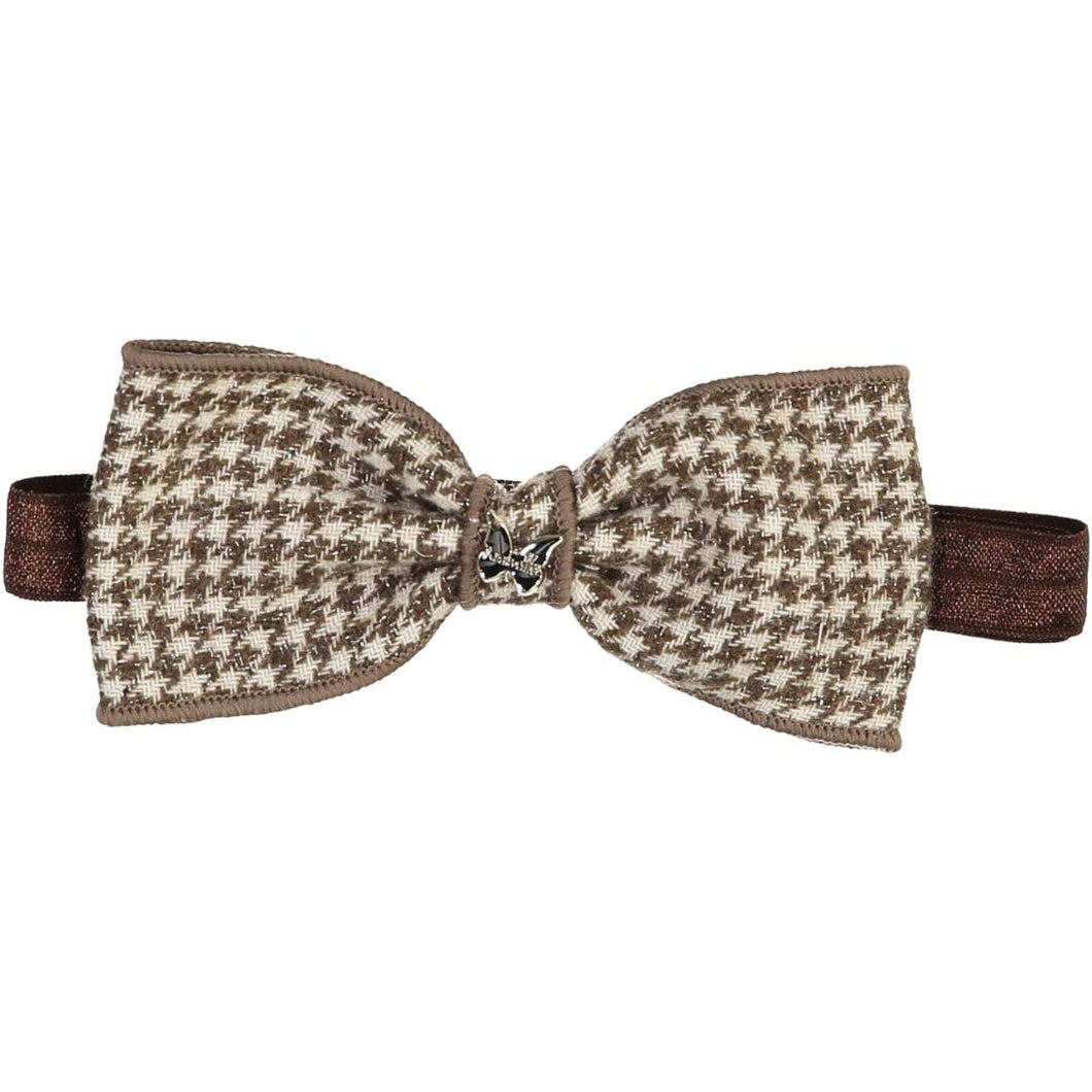 Shimmer Houndstooth Baby Band - Chocolate