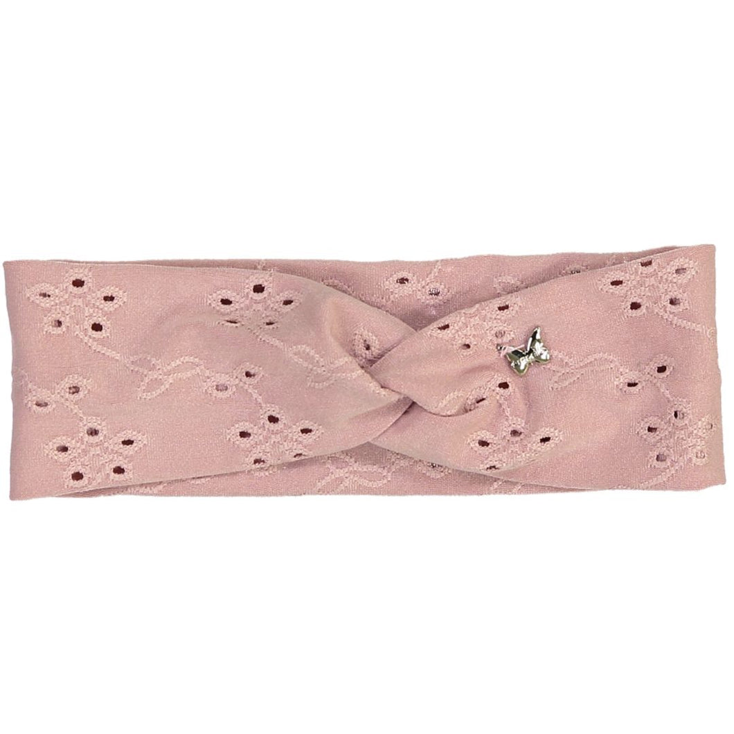 Eyelet Twisted Knot Baby Band - Mauve
