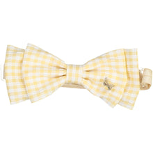 Load image into Gallery viewer, Gingham Bow Baby Band - Saffron
