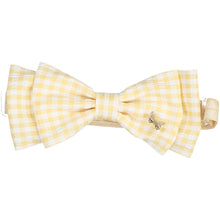 Load image into Gallery viewer, Gingham Bow Baby Band - Saffron
