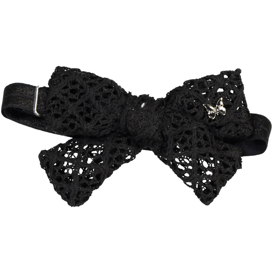 Vintage Net Bow Baby Band - Black