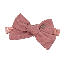 Load image into Gallery viewer, Corduroy Bow Baby Band - Rosewood

