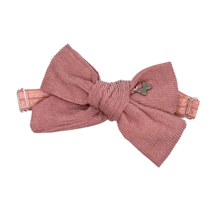 Corduroy Bow Baby Band - Rosewood