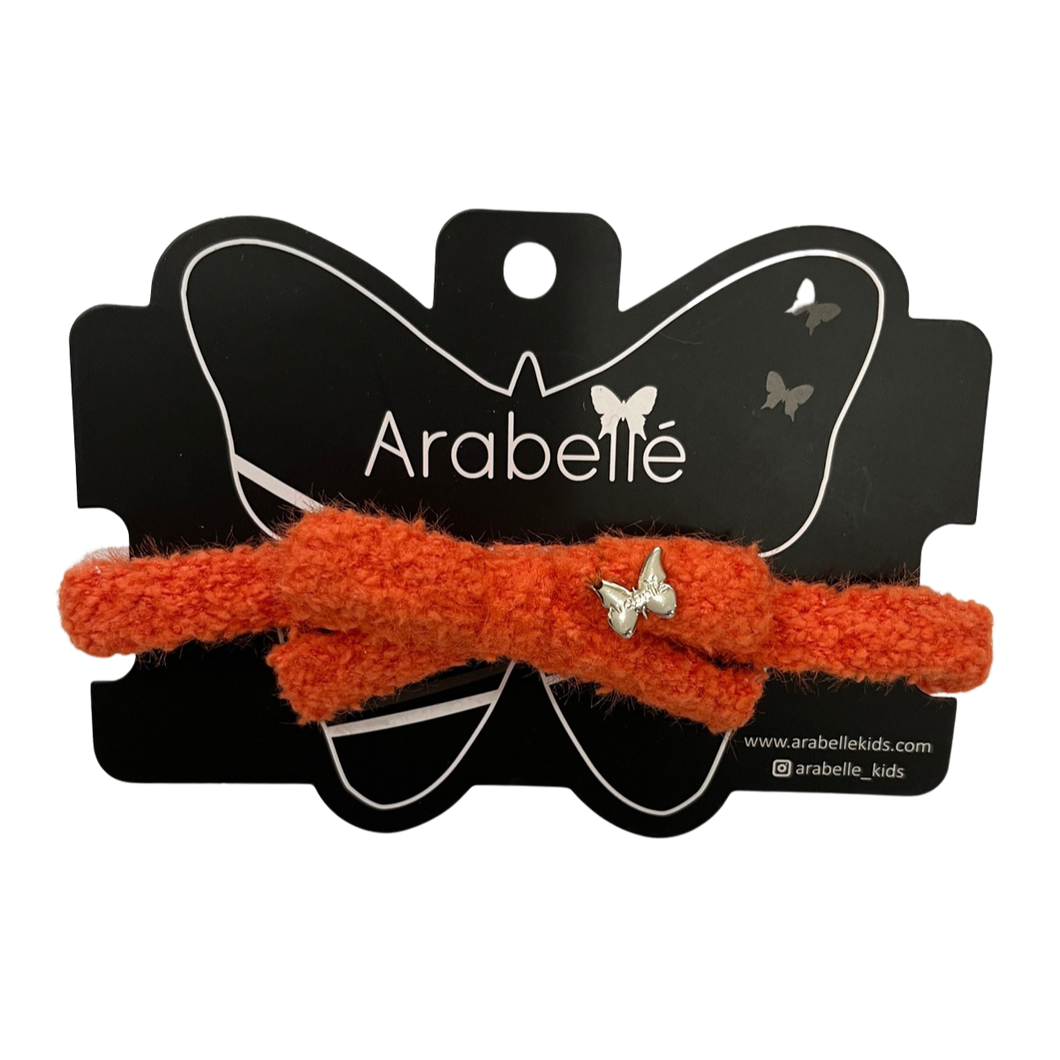 Chenille Bow Baby Band - Brick