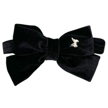 Load image into Gallery viewer, Velvet Bow Baby Band - Black
