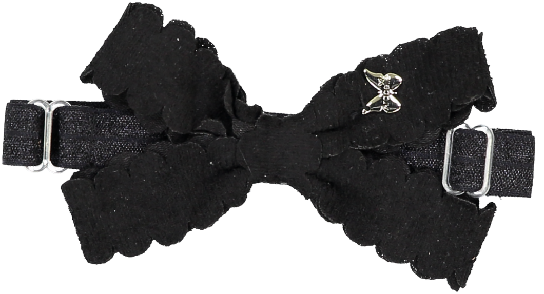 Scalloped Edge Baby Band - Black