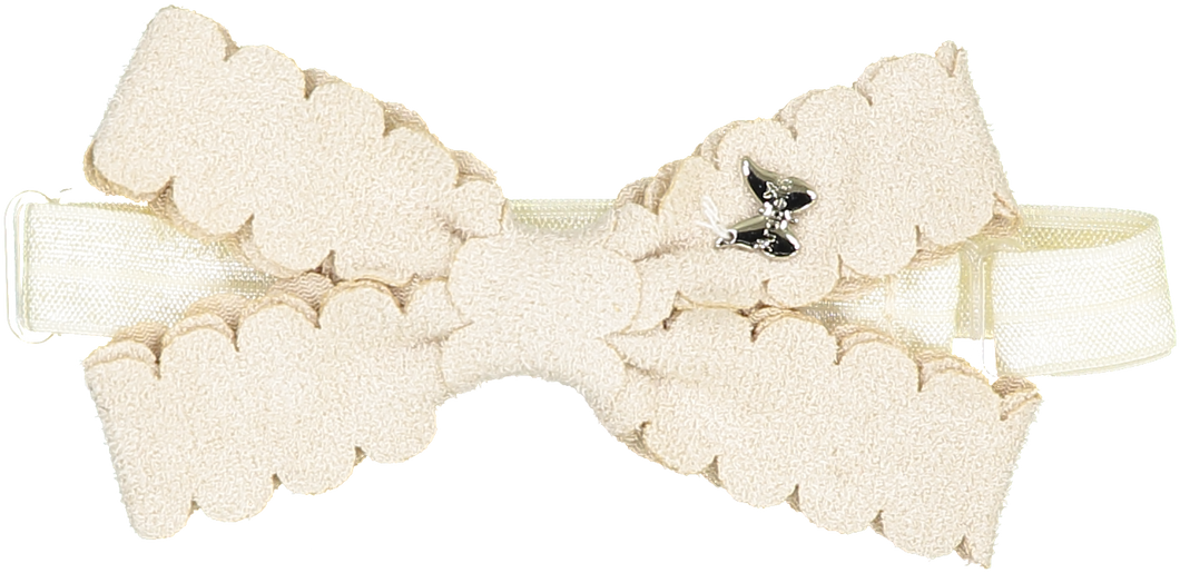 Scalloped Edge Baby Band - Cream