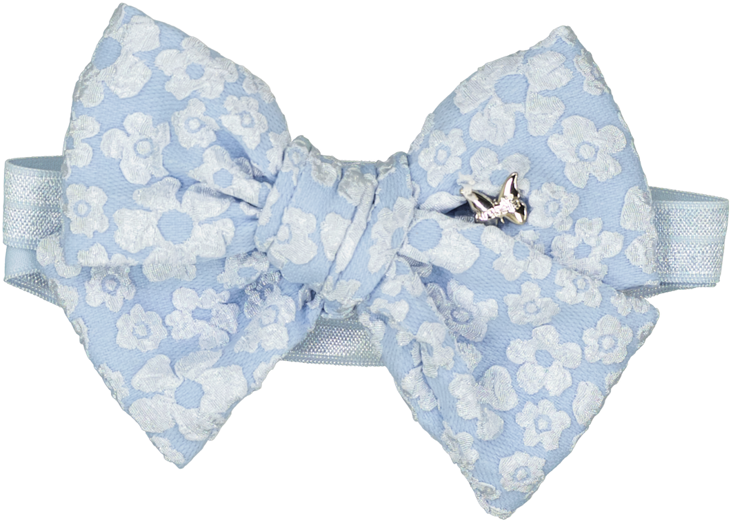 Textured Floral Baby Band - Powder Blue
