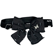Load image into Gallery viewer, Denim Bow Baby Band - Black Denim
