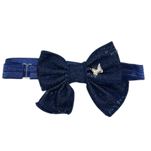 Load image into Gallery viewer, Denim Bow Baby Band - Denim
