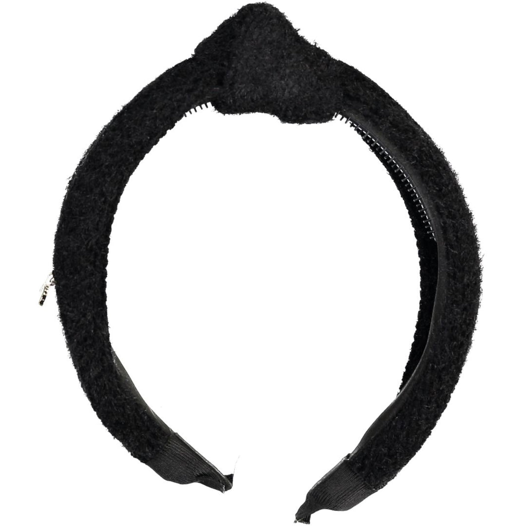 Mohair Top Knot Headband - Black