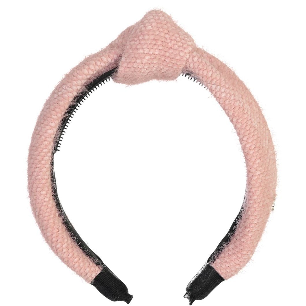 Mohair Top Knot Headband - Mauve