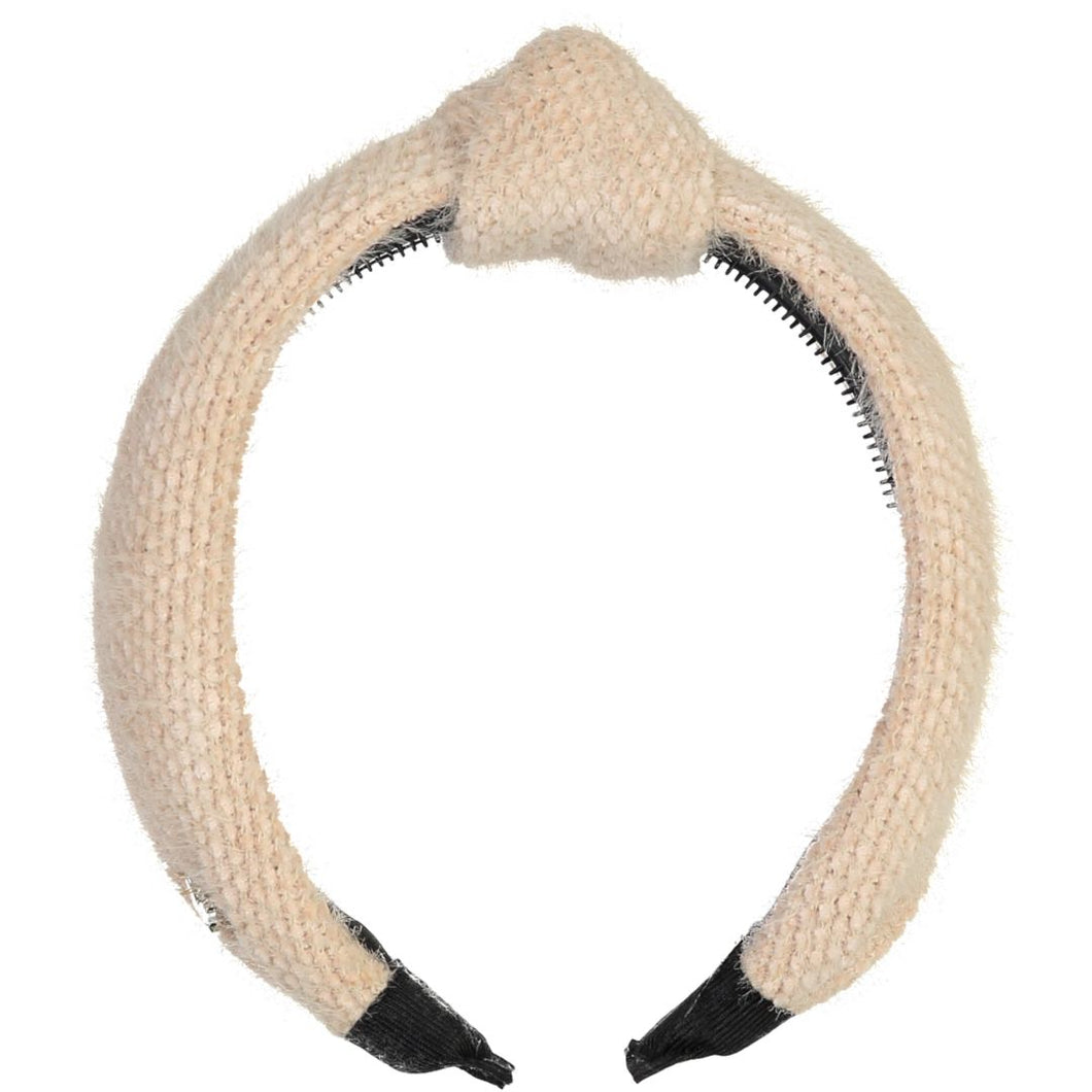 Mohair Top Knot Headband - Sand