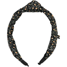 Load image into Gallery viewer, Floral Chiffon Top Knot Headband - Black
