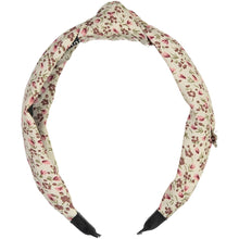 Load image into Gallery viewer, Floral Chiffon Top Knot Headband - Cream
