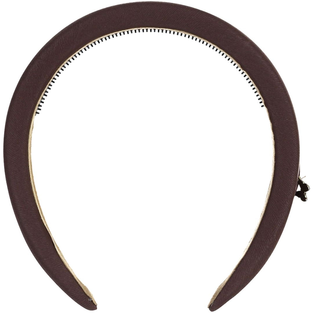 Leather Padded Headband - Cocoa