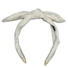 Load image into Gallery viewer, Quilted Velour Headband - Winter White

