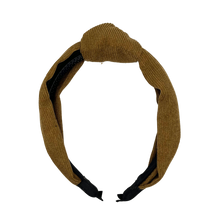 Load image into Gallery viewer, Corduroy Top Knot Headband - Light Walnut
