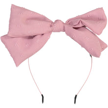 Load image into Gallery viewer, Swiss Dot Floppy Bow Headband - Mauve
