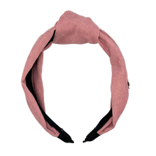 Load image into Gallery viewer, Corduroy Top Knot Headband - Rosewood
