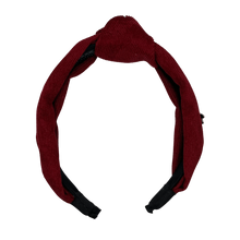 Load image into Gallery viewer, Corduroy Top Knot Headband - Wine
