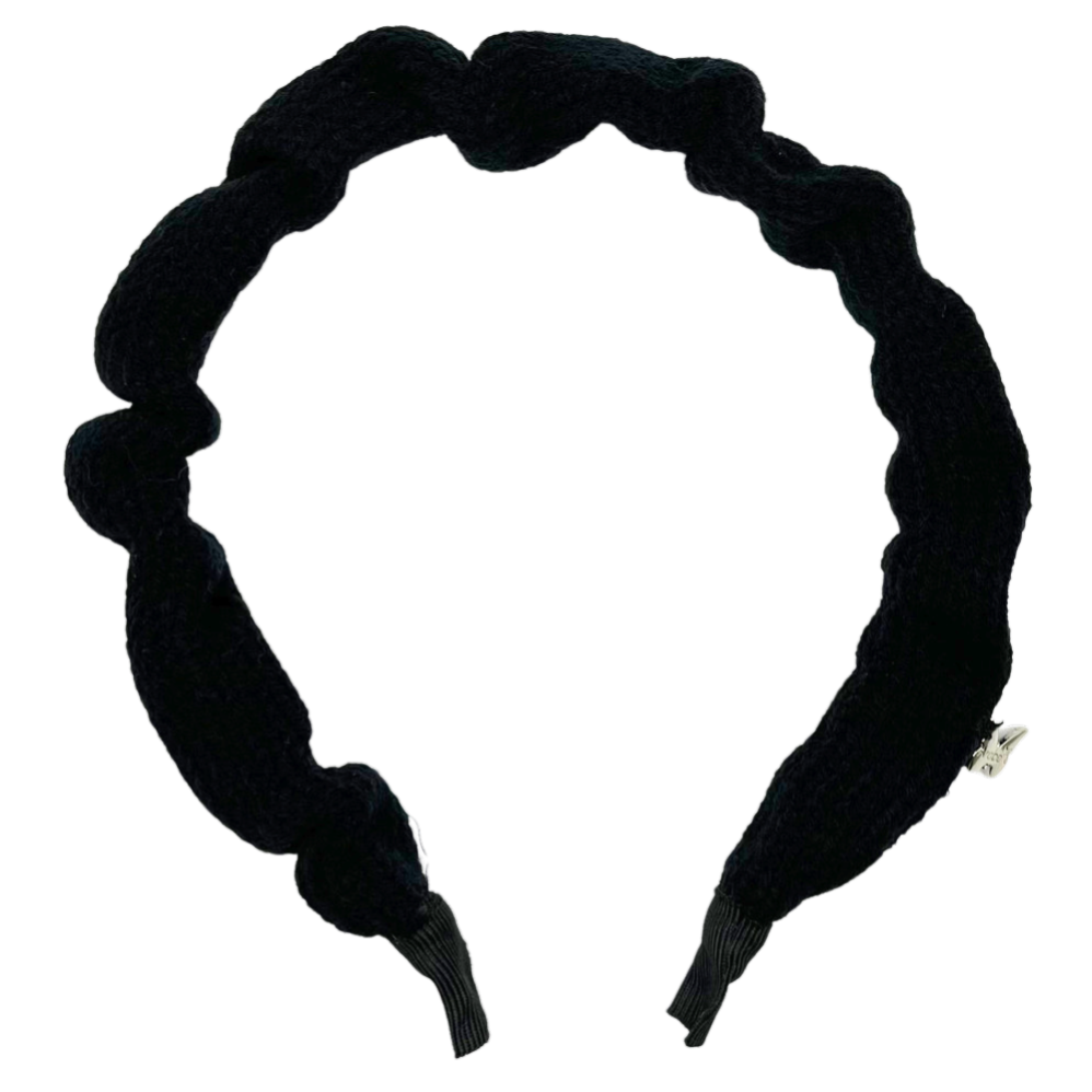 Chunky Knit Headband - Black