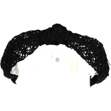 Load image into Gallery viewer, Vintage Net Top Knot Headband - Black
