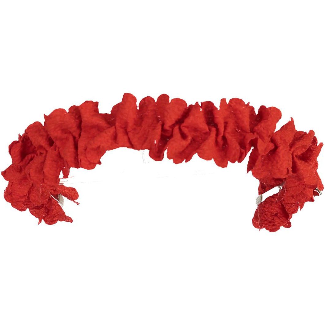 Gauze Scalloped Headband - Red