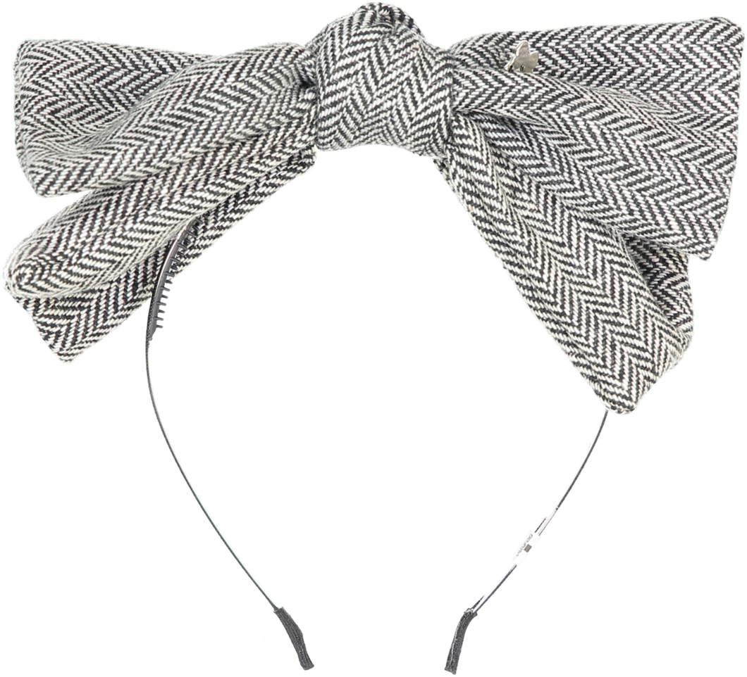 Herringbone Headband - Black/White