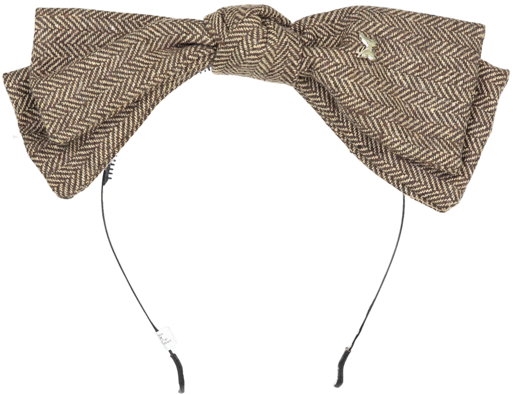 Herringbone Headband - Mocha/Tan