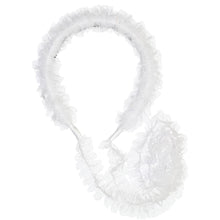 Load image into Gallery viewer, Tulle Headband with Sash - White
