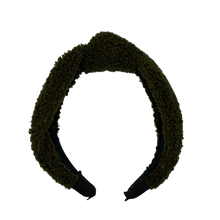 Load image into Gallery viewer, Teddy Top Knot Headband - Evergreen
