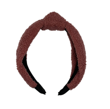 Load image into Gallery viewer, Teddy Top Knot Headband - Mauve

