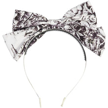 Load image into Gallery viewer, Toile Standing Bow Headband - Black
