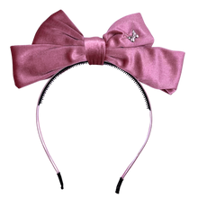 Load image into Gallery viewer, Velvet Bow Headband - Mauve

