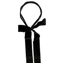 Load image into Gallery viewer, Velvet Headband With Sash- Black
