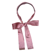Load image into Gallery viewer, Velvet Headband With Sash- Mauve
